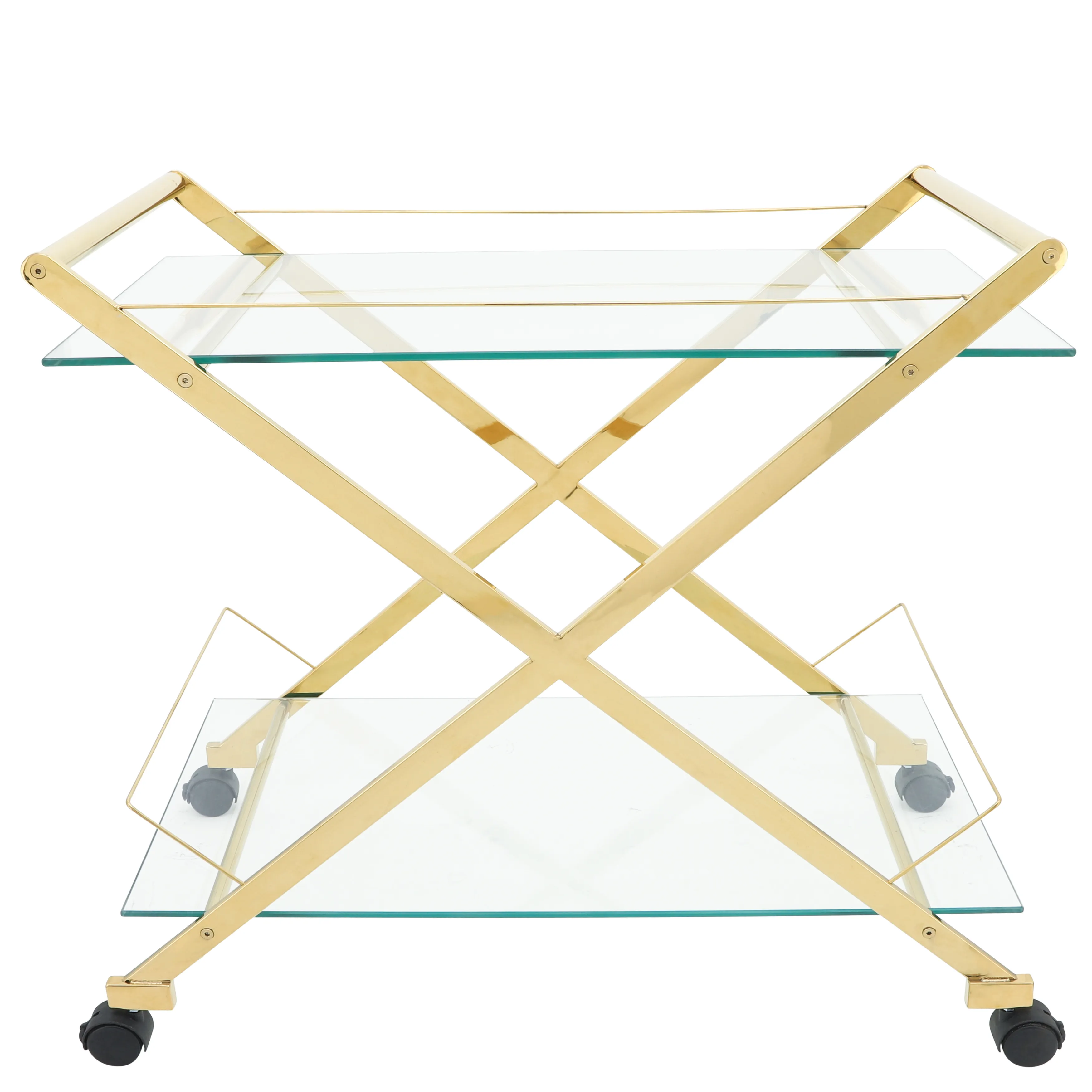 Trolley Rolling 2-Tier Bar Cart