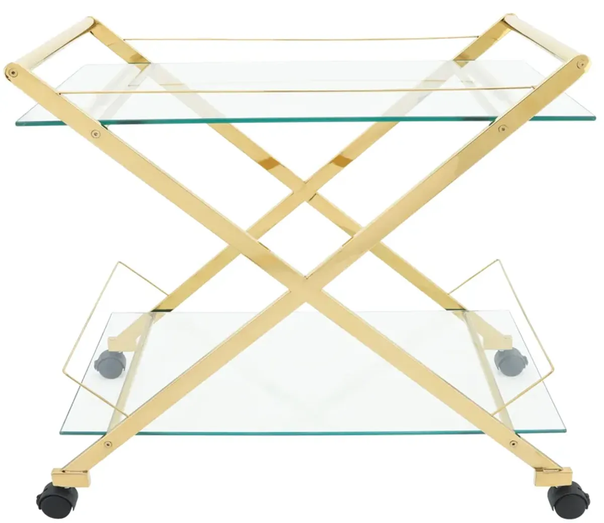 Trolley Rolling 2-Tier Bar Cart