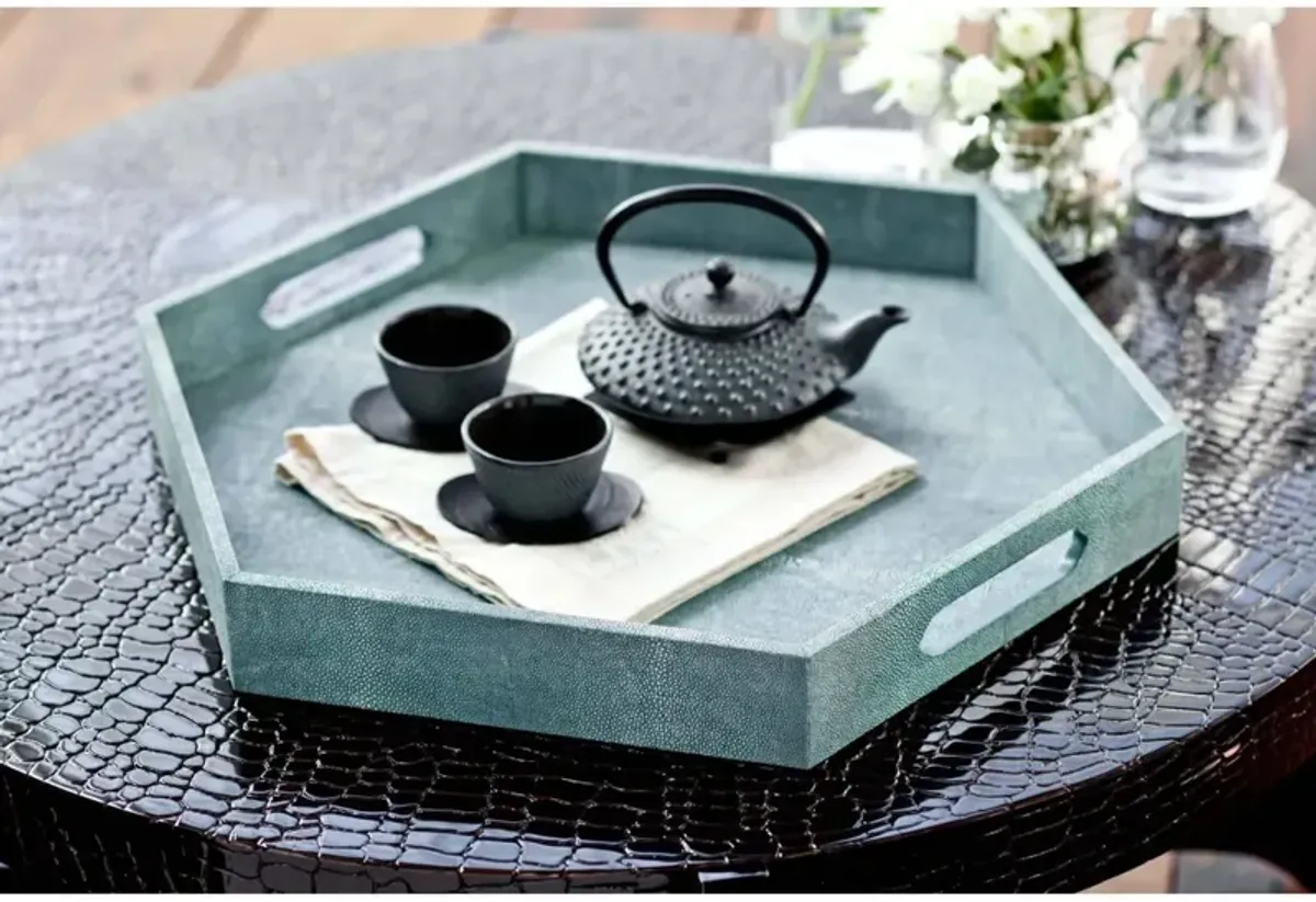 Shagreen Hex Tray 