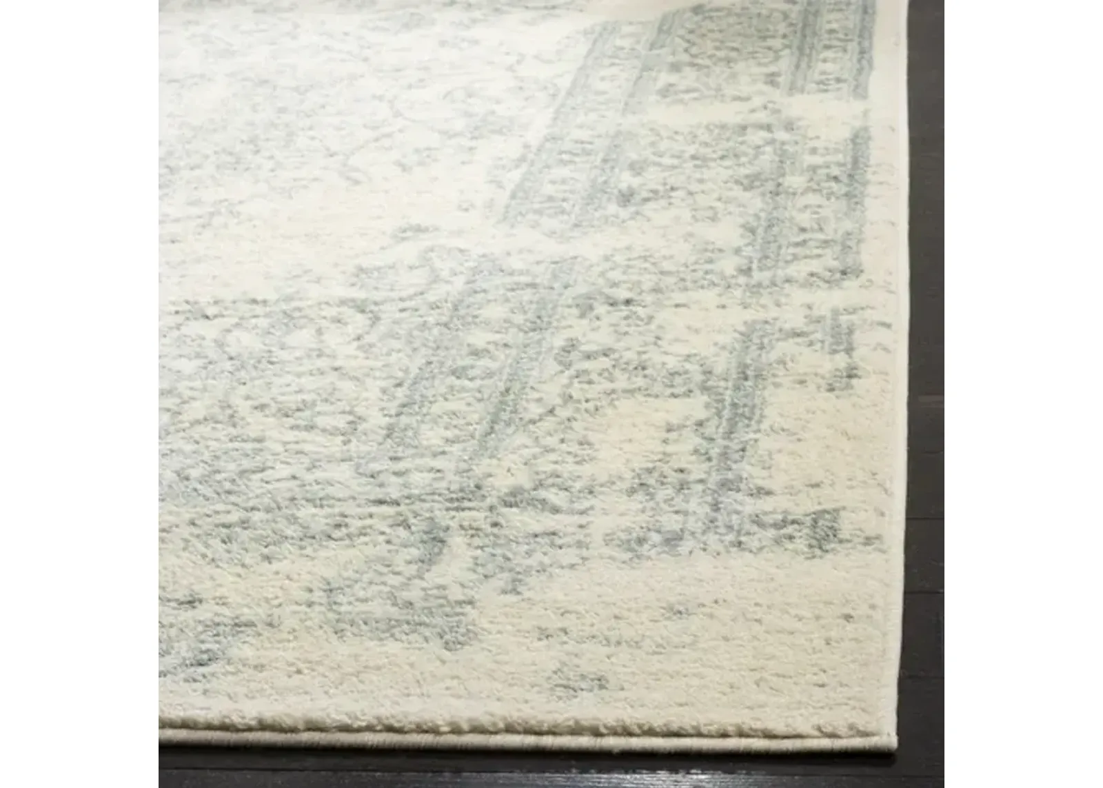 Adirondack Contemporary Ivory / Slate 6' X 9' Powerloomed Rug