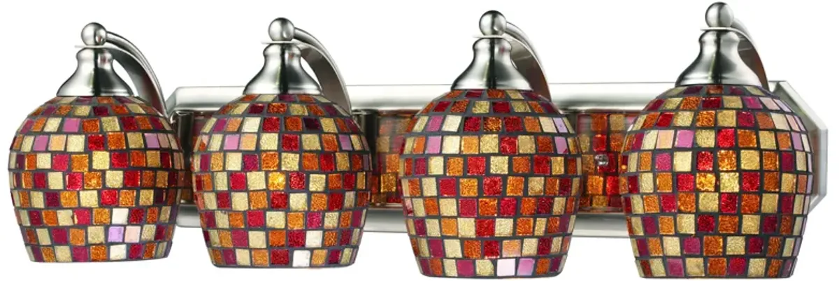 Mix and Match Vanity 27" Wide 4-Light Vanity Light - Satin Nickel