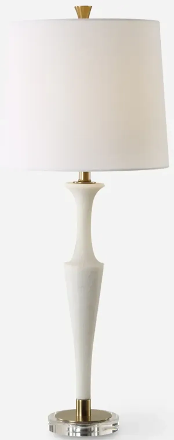 Colette White Stone Table Lamp