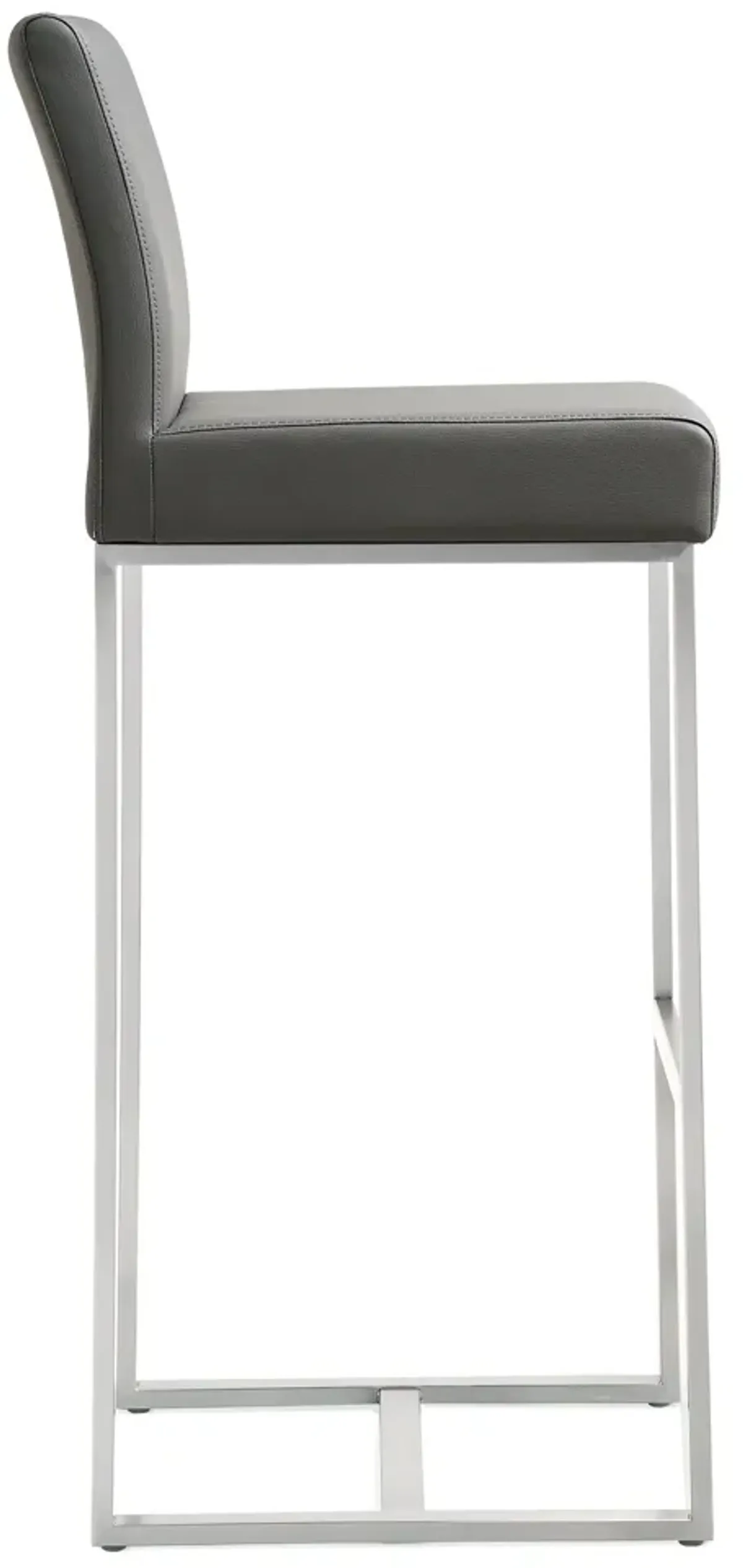 denmark grey stainless steel barstool (set of 2)