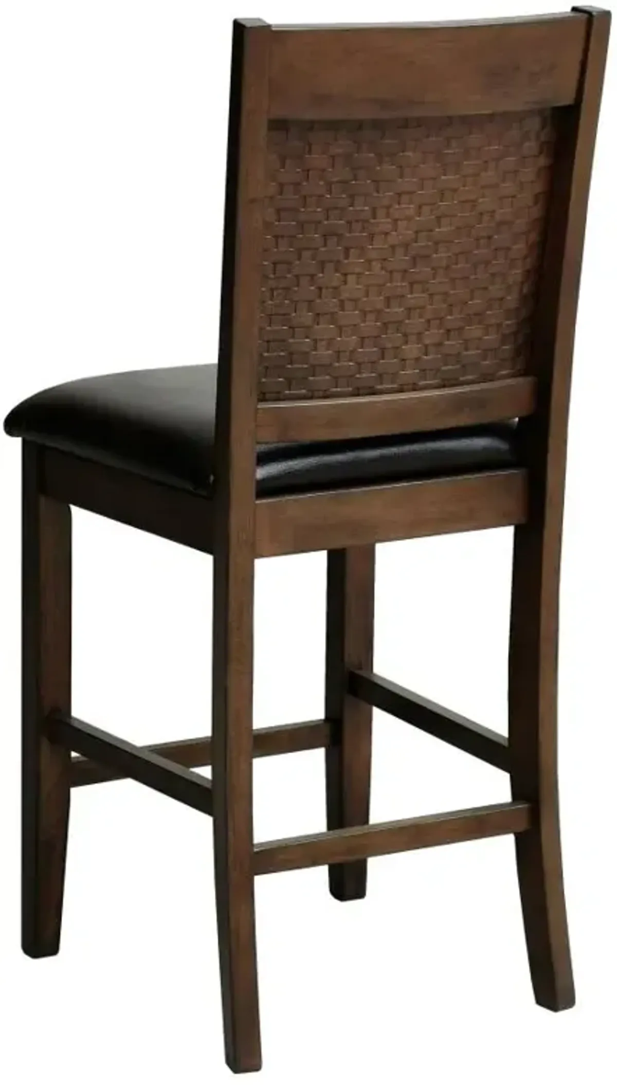 Dewey Upholstered Counter Height Chairs with Footrest (Set of 2) Brown and Walnut