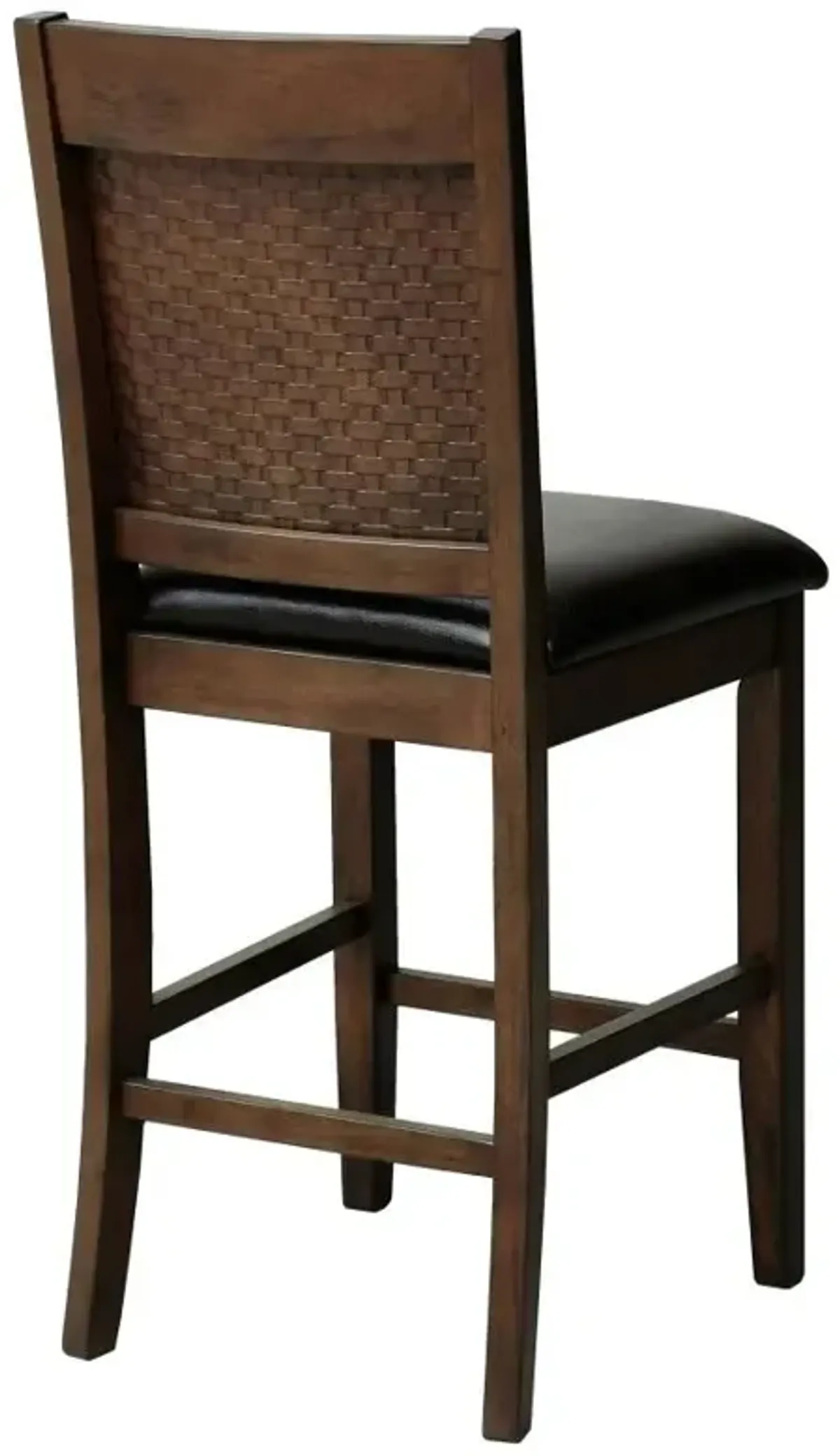 Dewey Upholstered Counter Height Chairs with Footrest (Set of 2) Brown and Walnut