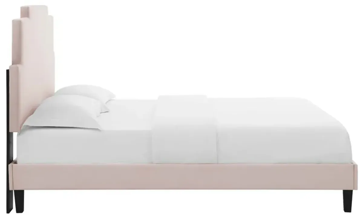 Lindsey Performance Velvet Full Platform Bed