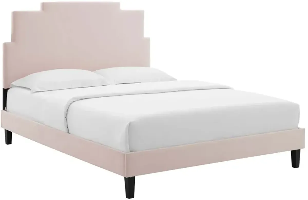 Lindsey Performance Velvet Full Platform Bed