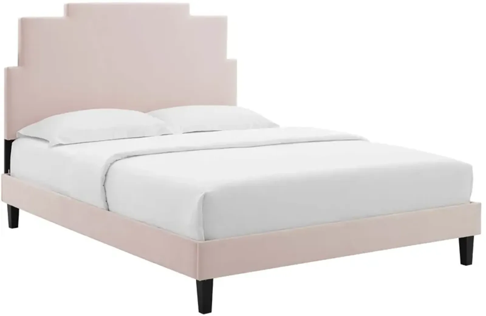 Lindsey Performance Velvet Full Platform Bed