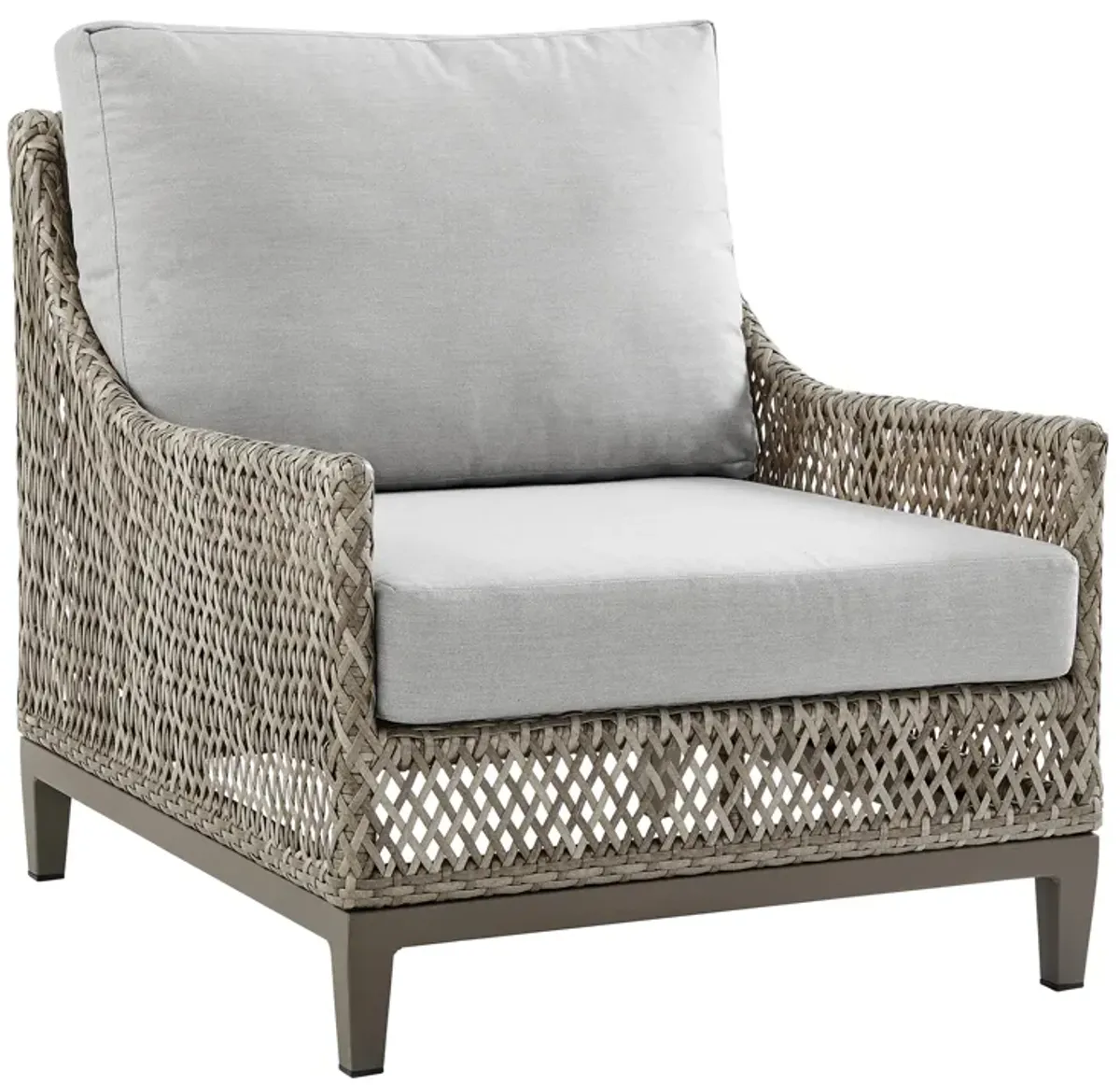 Silvana 4 Piece Outdoor Gray Fabric and Wicker Conversation Set