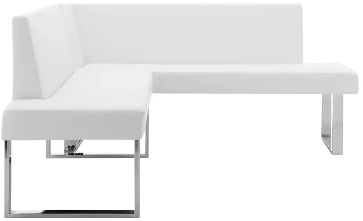 Amanda White Corner Sofa