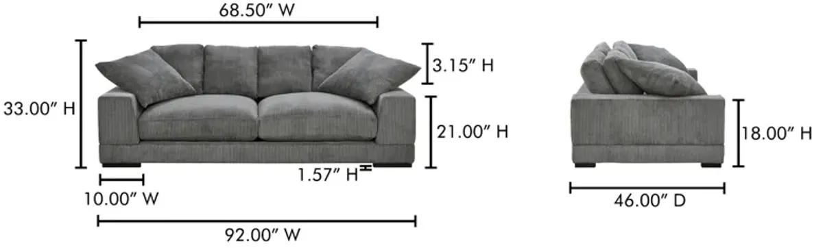 PLUNGE SOFA CHARCOAL