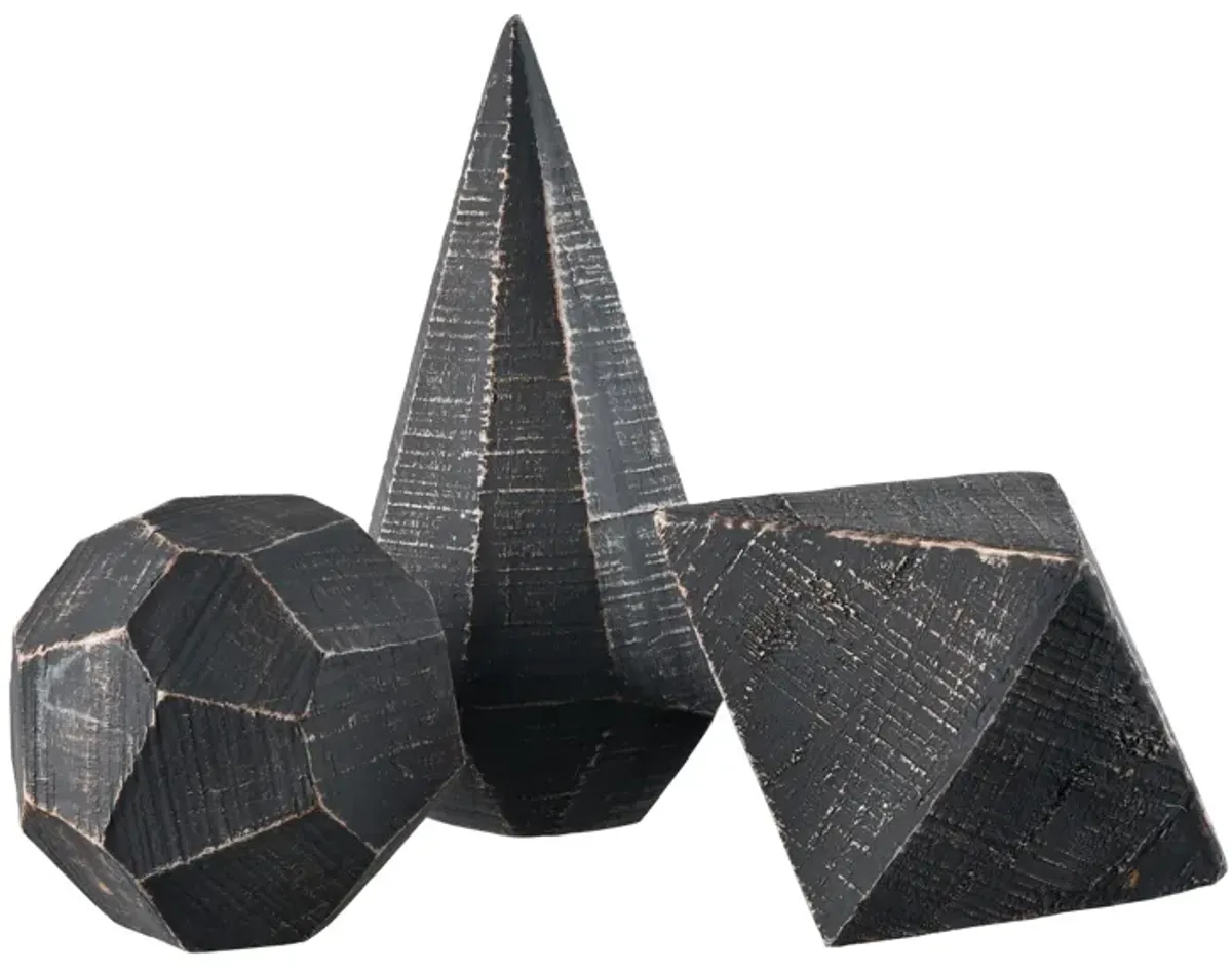 Copas Decorative Object  -  Set of 3 Black - Set of 4