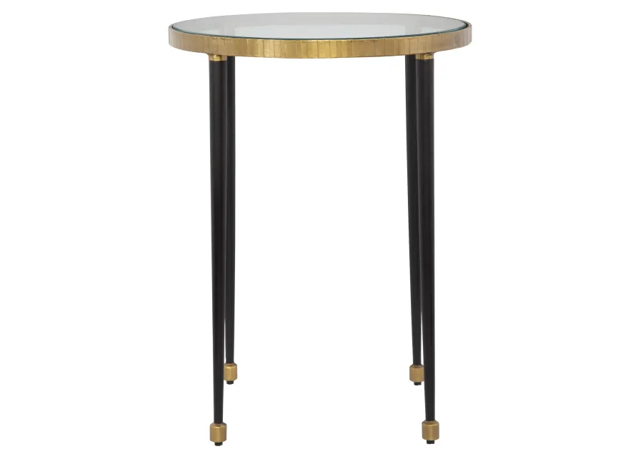 Stiletto Antique Gold Side Table