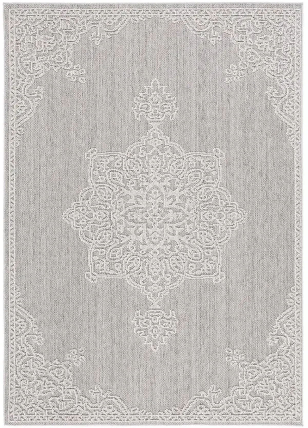 GLOBAL 228 Grey  4' X 6' Small Rectangle Rug
