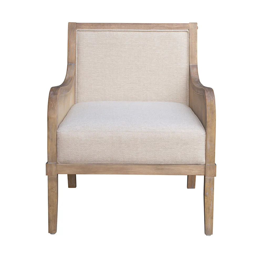 Morgan Cane Accent Chair with Removable Back Cushion