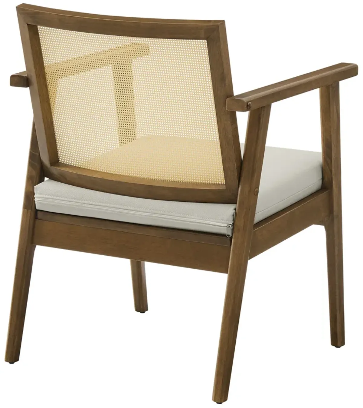 Thera Vegan Leather and Cane Accent Armchairs Set of 2 by Modway