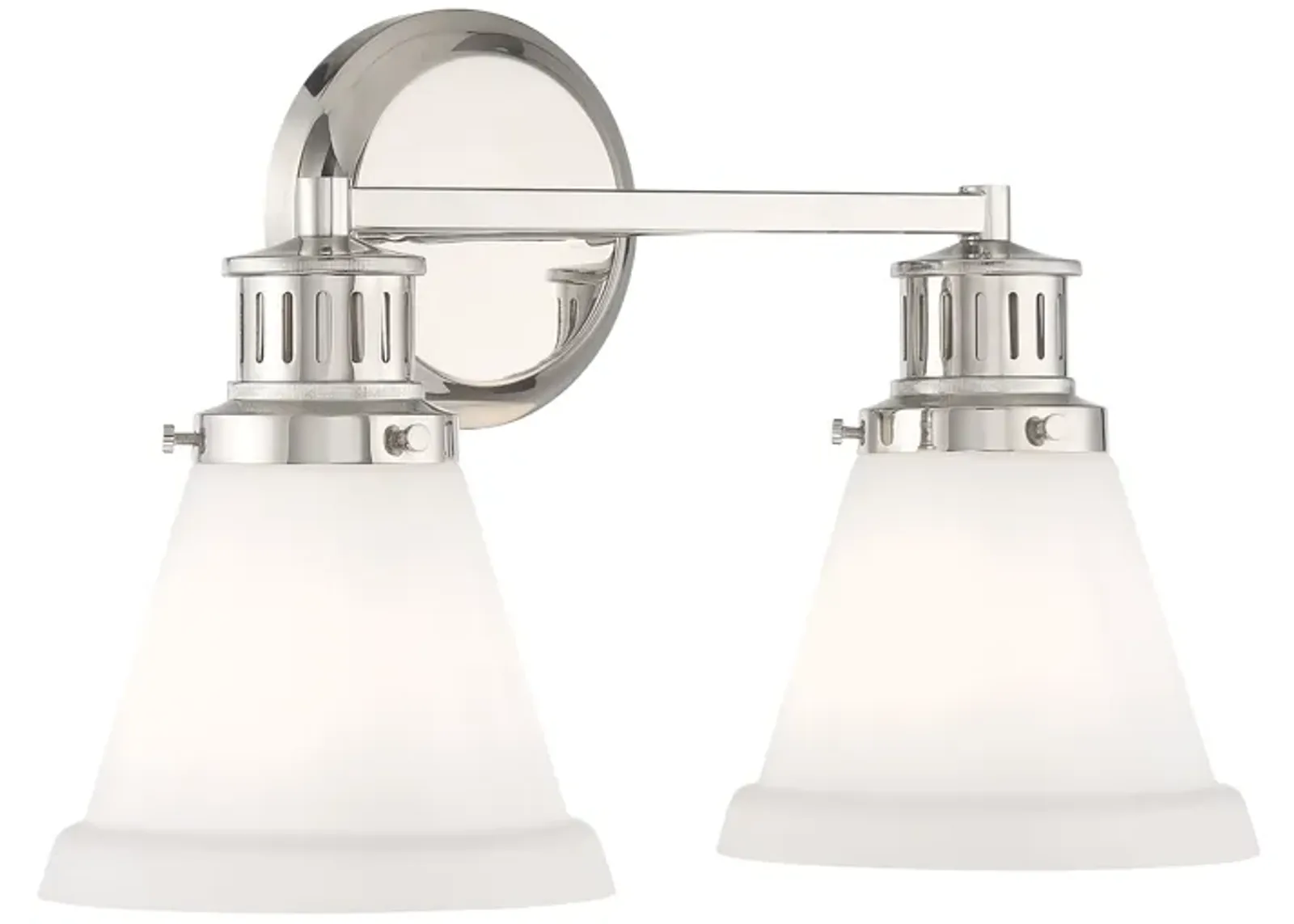 Alden Bath Light - Polished Nickel, Matte Opal