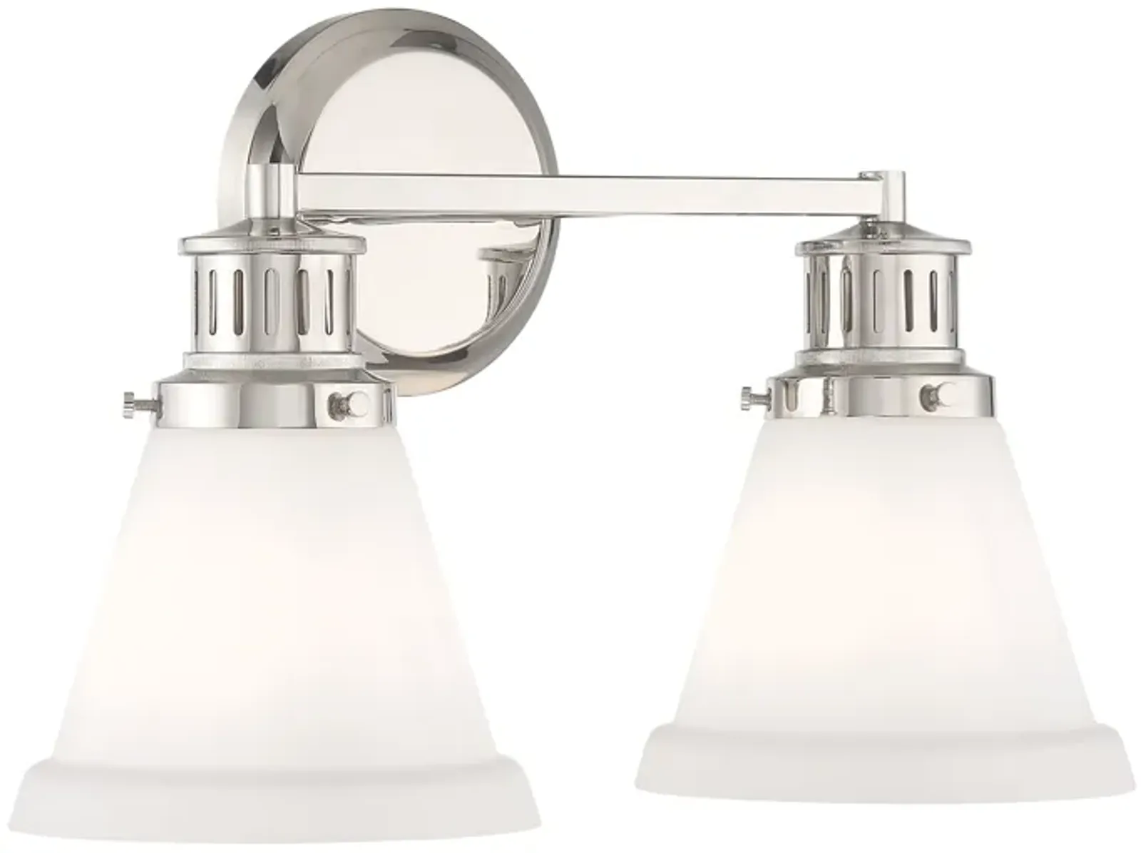 Alden Bath Light - Polished Nickel, Matte Opal