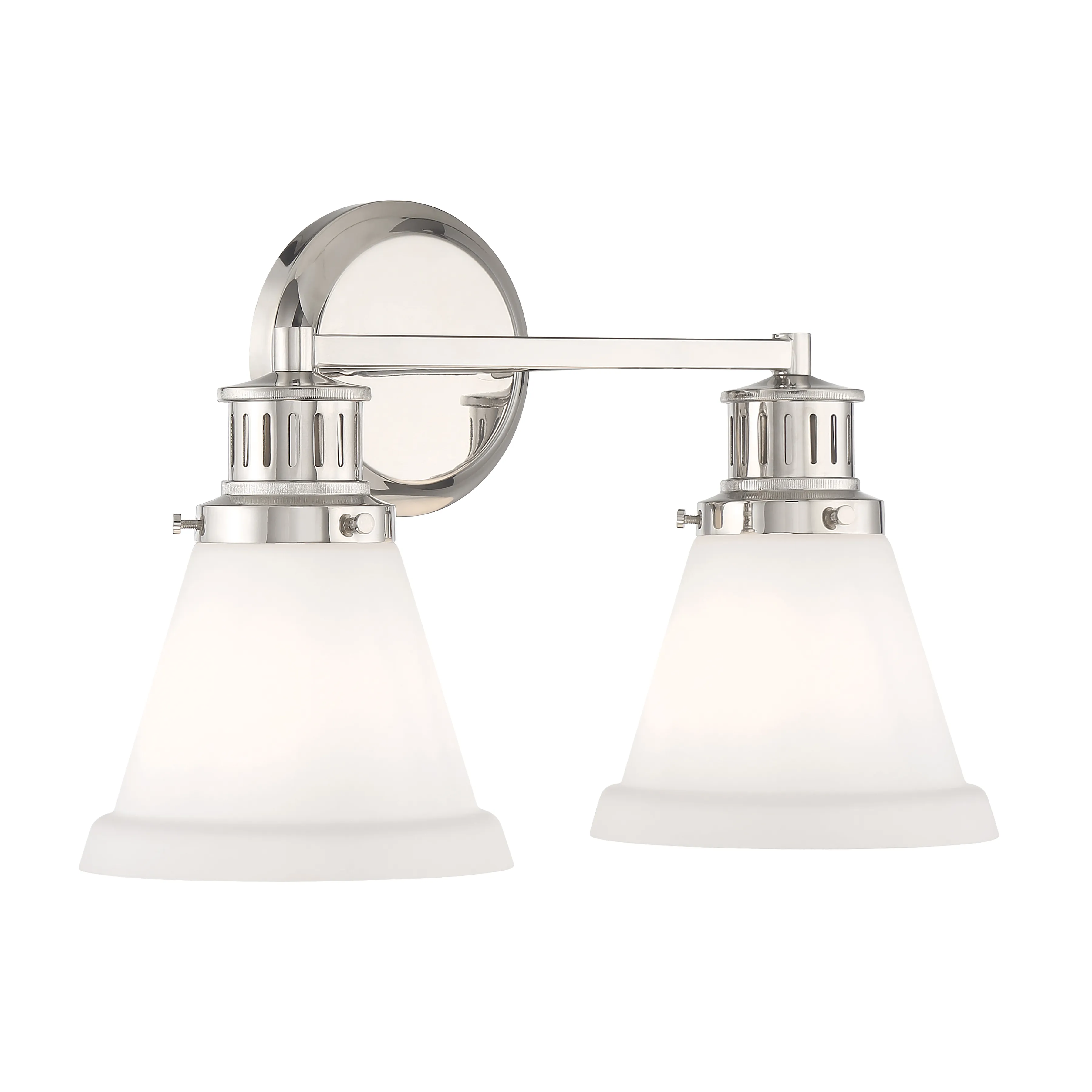 Alden Bath Light - Polished Nickel, Matte Opal