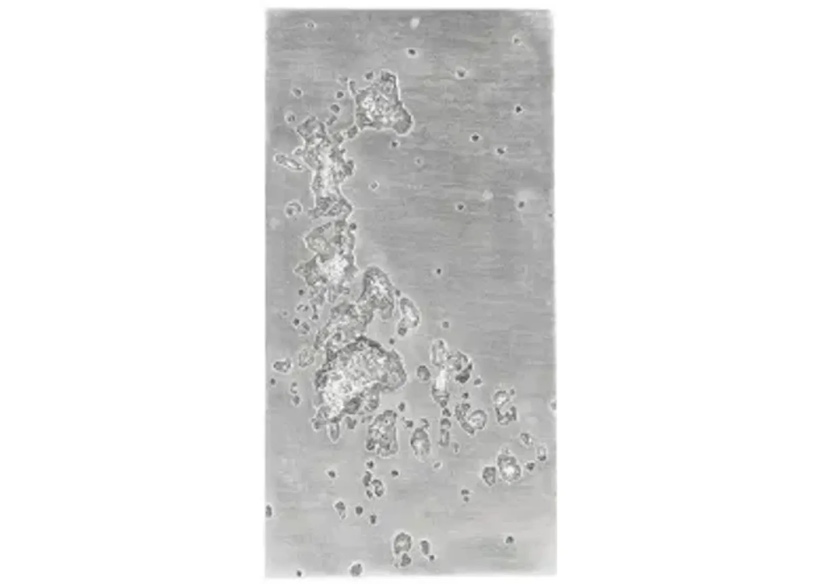 splotch wall art, rectangle, silver leaf