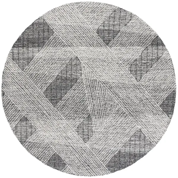 ABSTRACT Hand Tufted 6' x 6' Round area rug