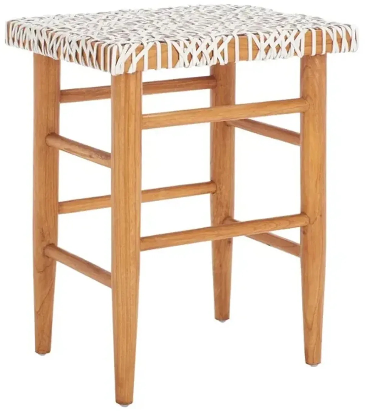 KALEO WOVEN LEATHER COUNTER STOOL