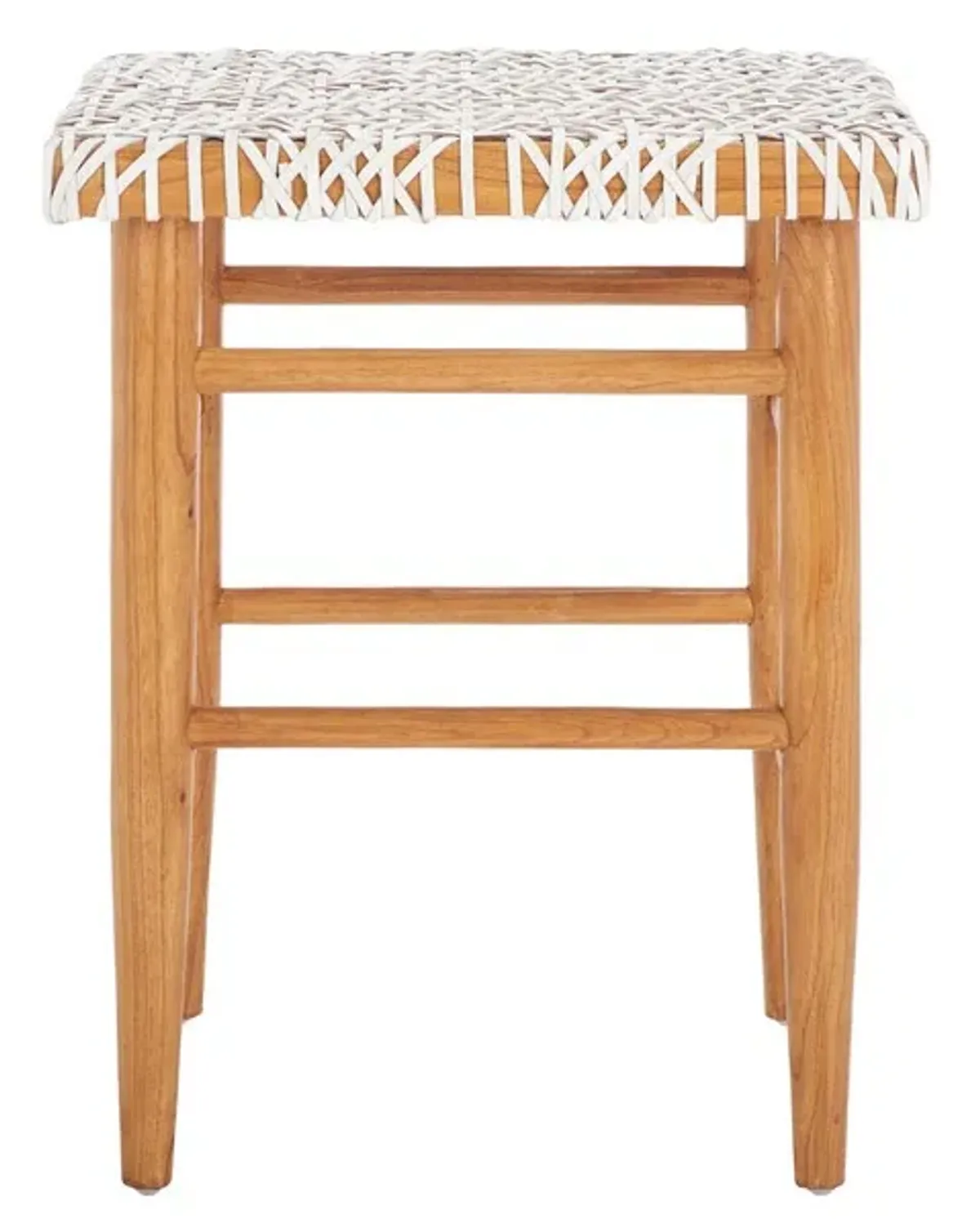 KALEO WOVEN LEATHER COUNTER STOOL