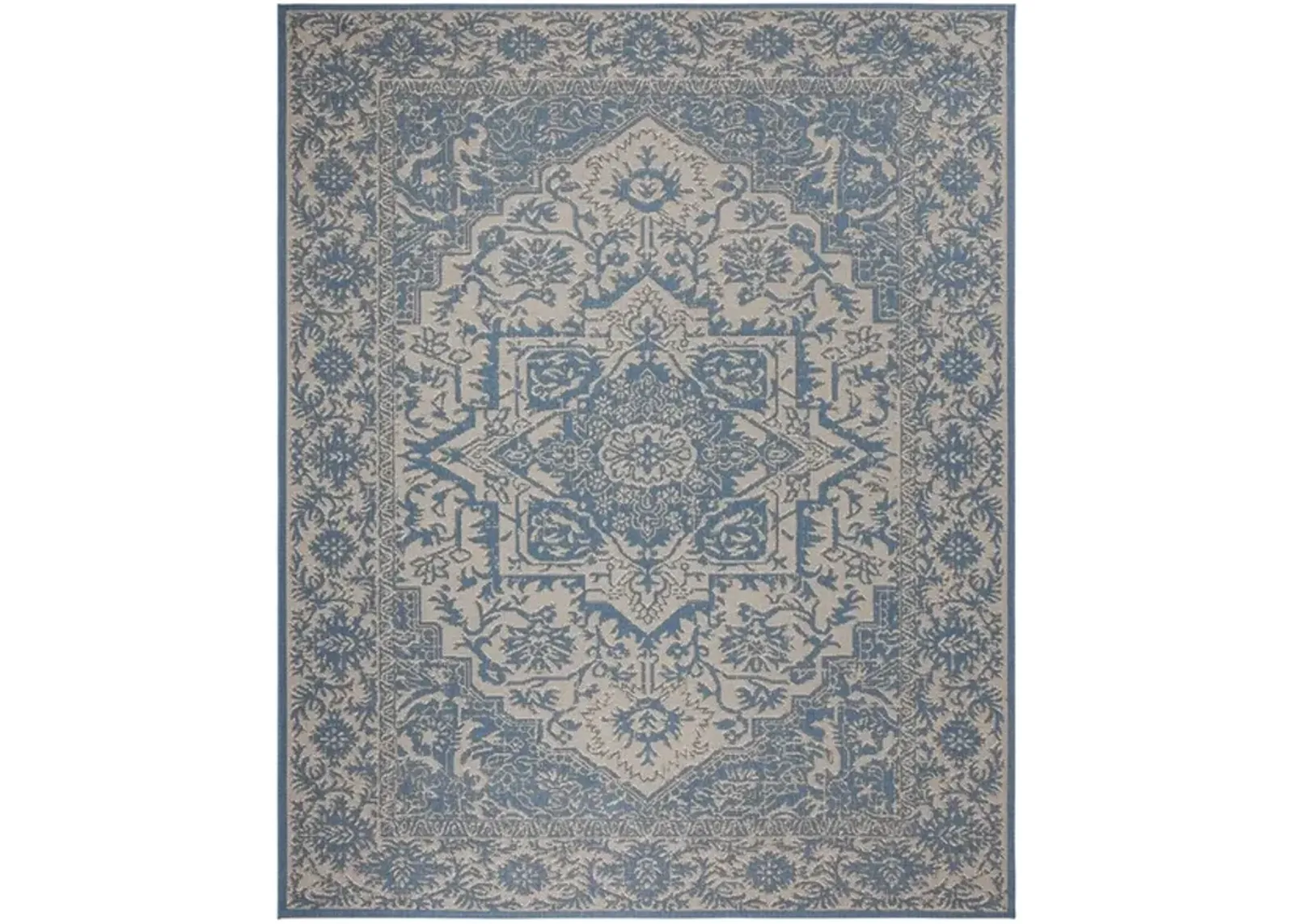 LINDEN 139 Collection LND139N-8 Cream / Blue 8' X 10'