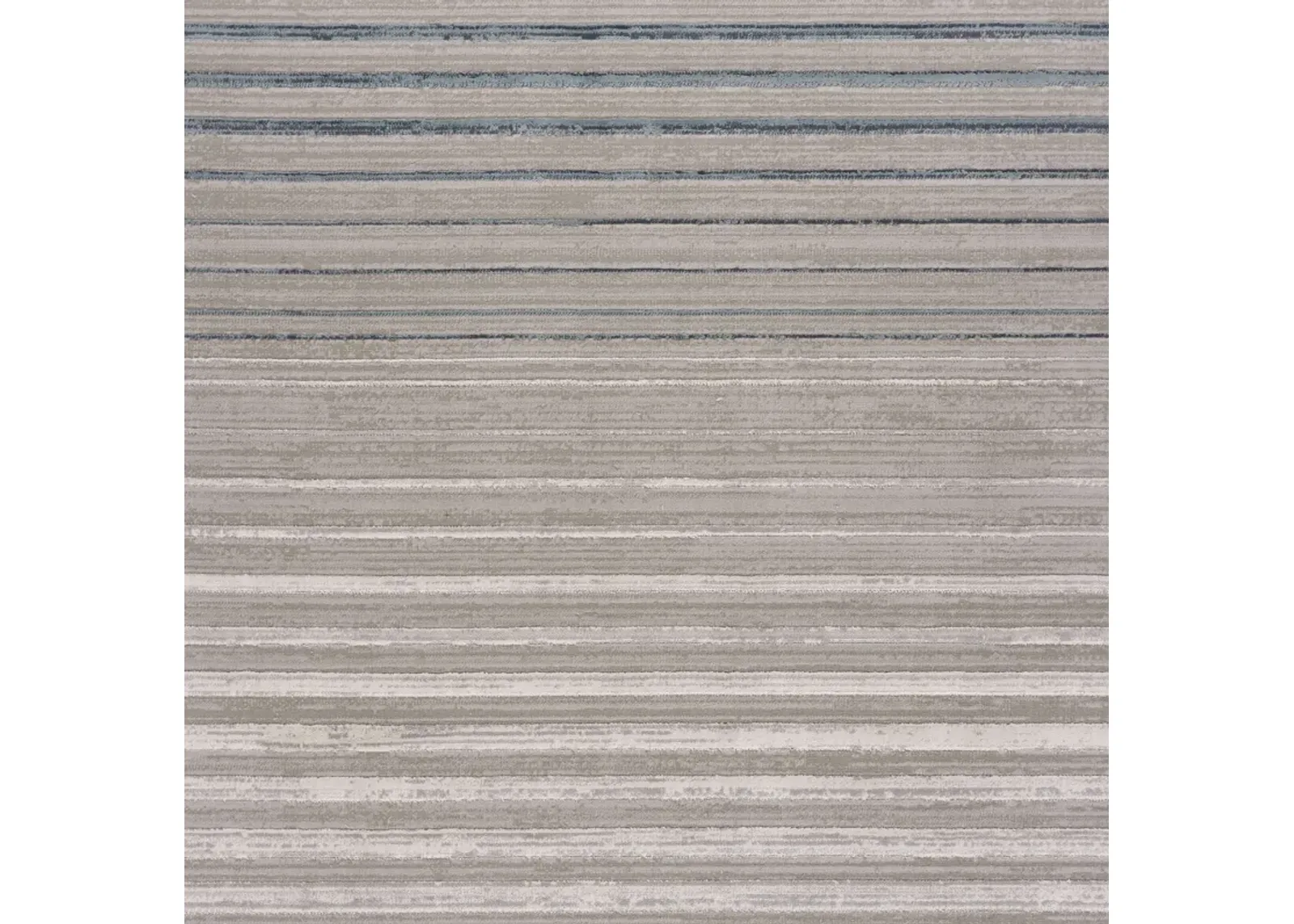 Imagica Neutral Inversed Ocean Striped Contemporary Runner Rug 2'2" x 7'7"