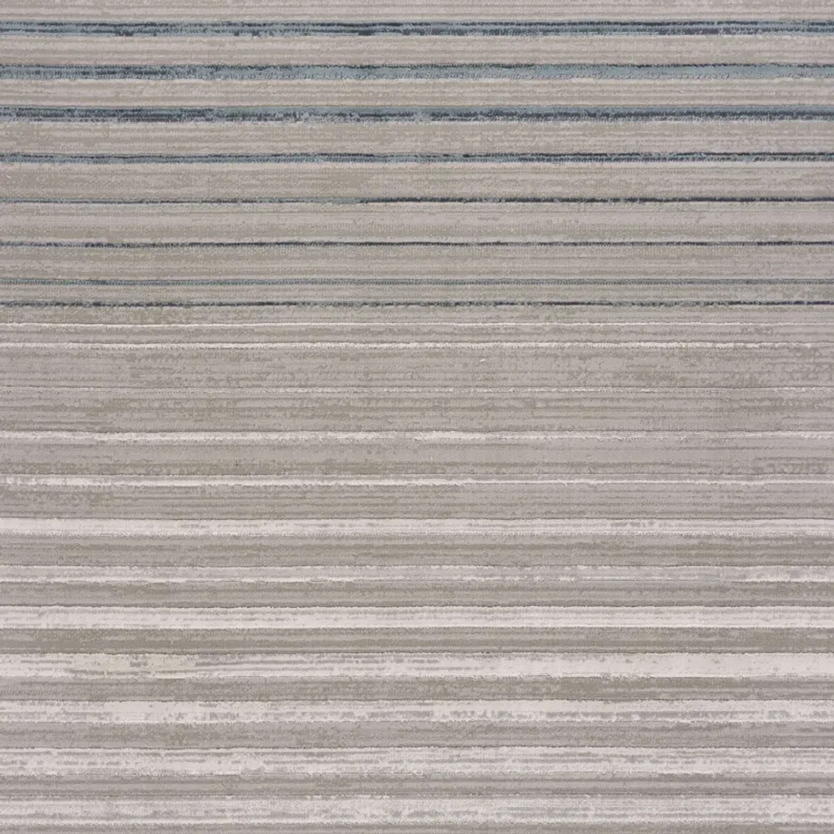 Imagica Neutral Inversed Ocean Striped Contemporary Runner Rug 2'2" x 7'7"