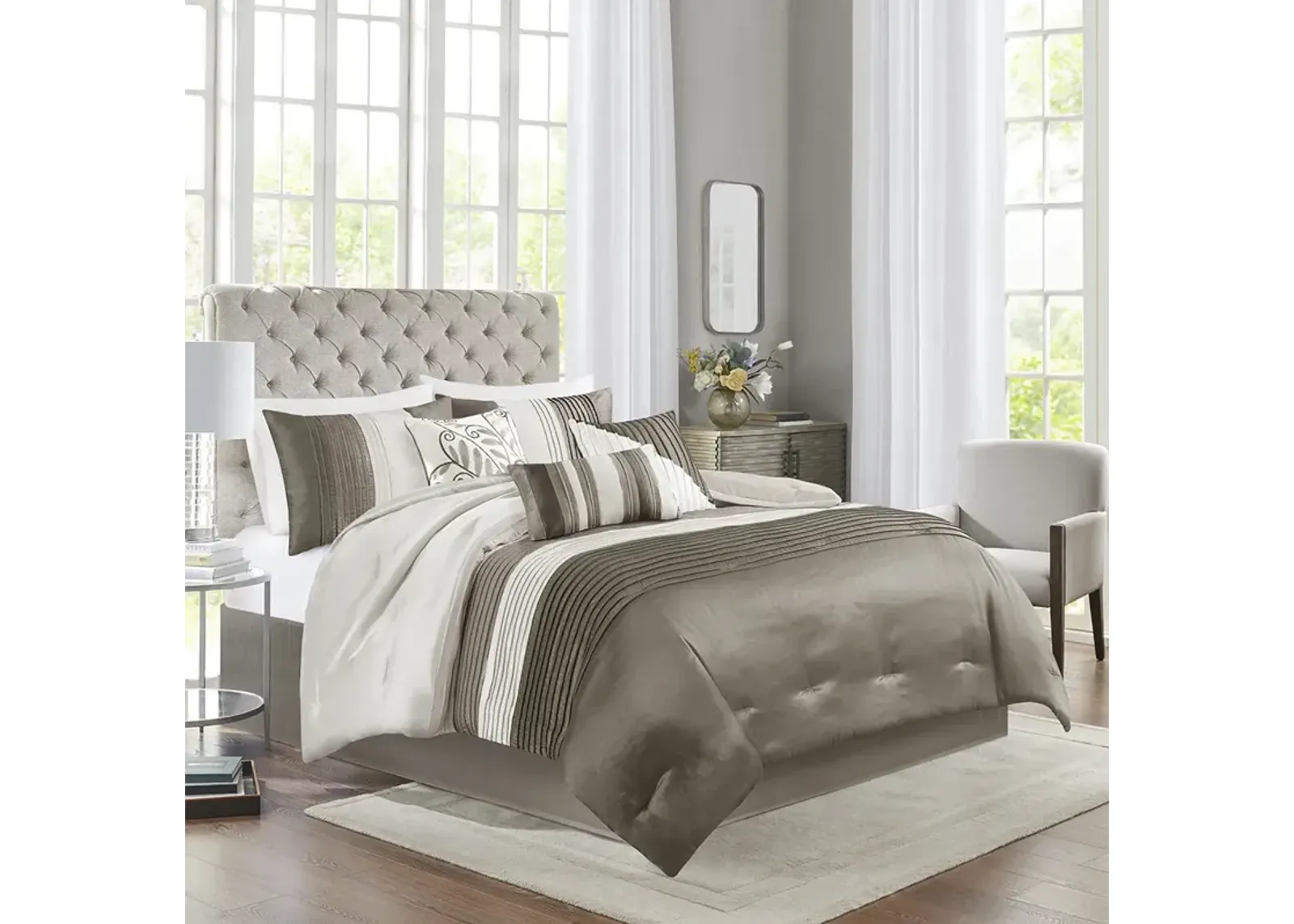 Madison Park Amherst Natural 7 Piece Comforter Set