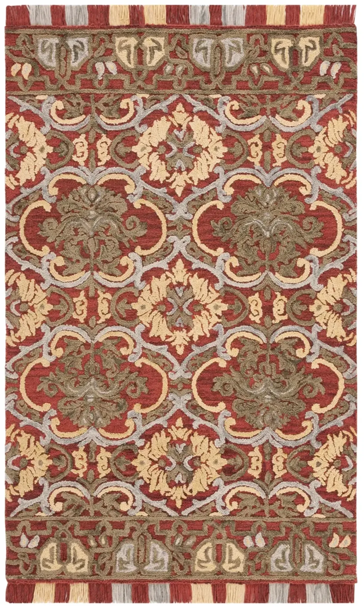 BLOSSOM 422 RED  3' x 5' Small Rectangle Rug