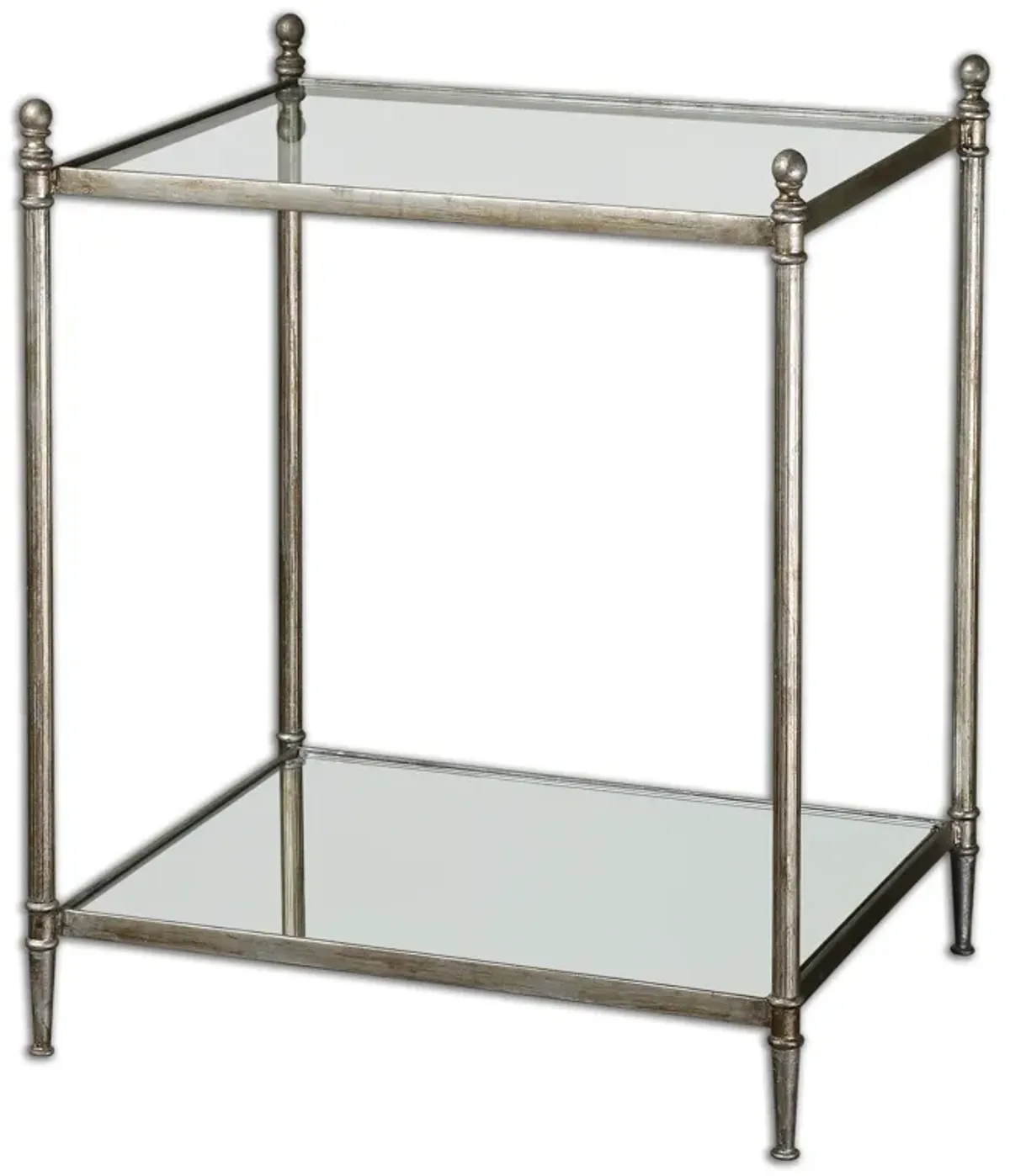 Gannon Mirrored Glass End Table