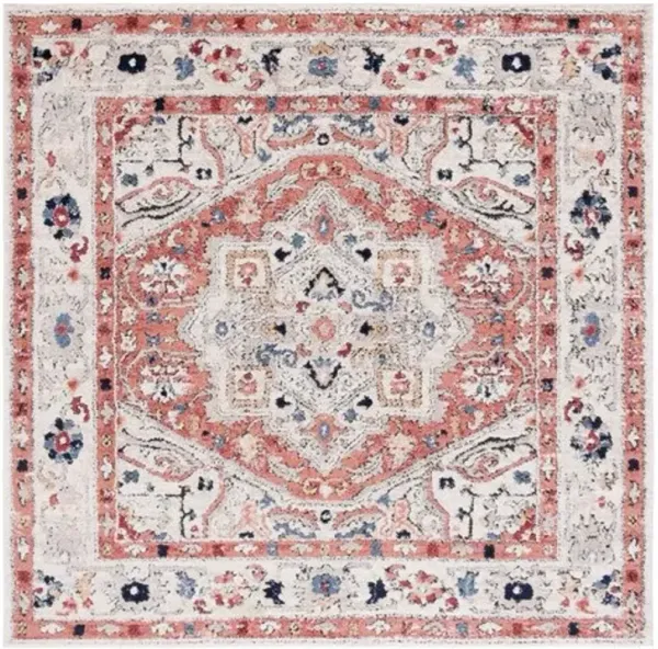 LUNA 100 Orange 6'-7' X 6'-7' Square Square Rug