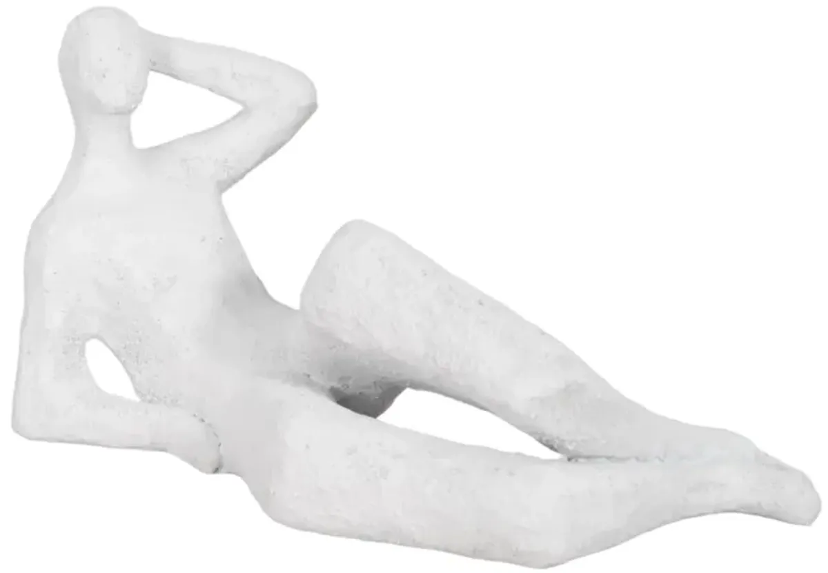 11" Paint Me Pose Rough Texture, White