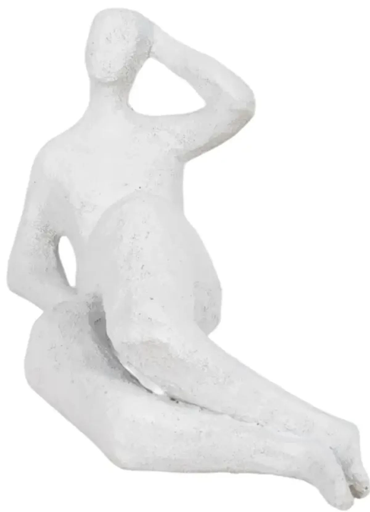 11" Paint Me Pose Rough Texture, White