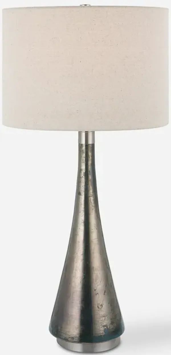 Contour Metallic Glass Table Lamp