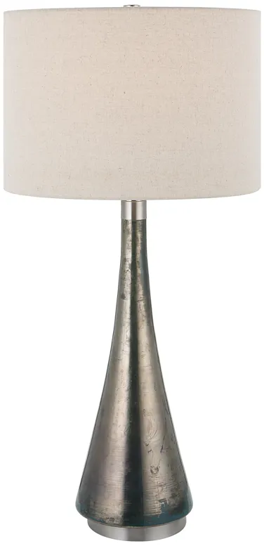 Contour Metallic Glass Table Lamp