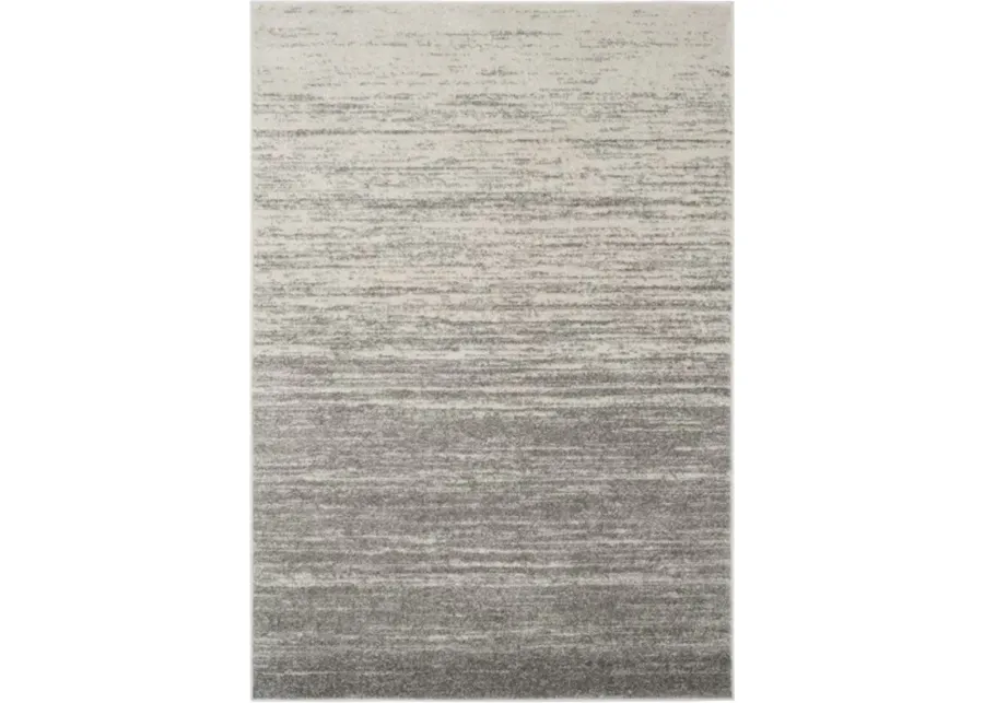 Adirondack Contemporary Light Grey / Grey 10' X 10' Square Powerloomed Rug