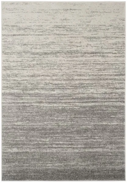 Adirondack Contemporary Light Grey / Grey 10' X 10' Square Powerloomed Rug