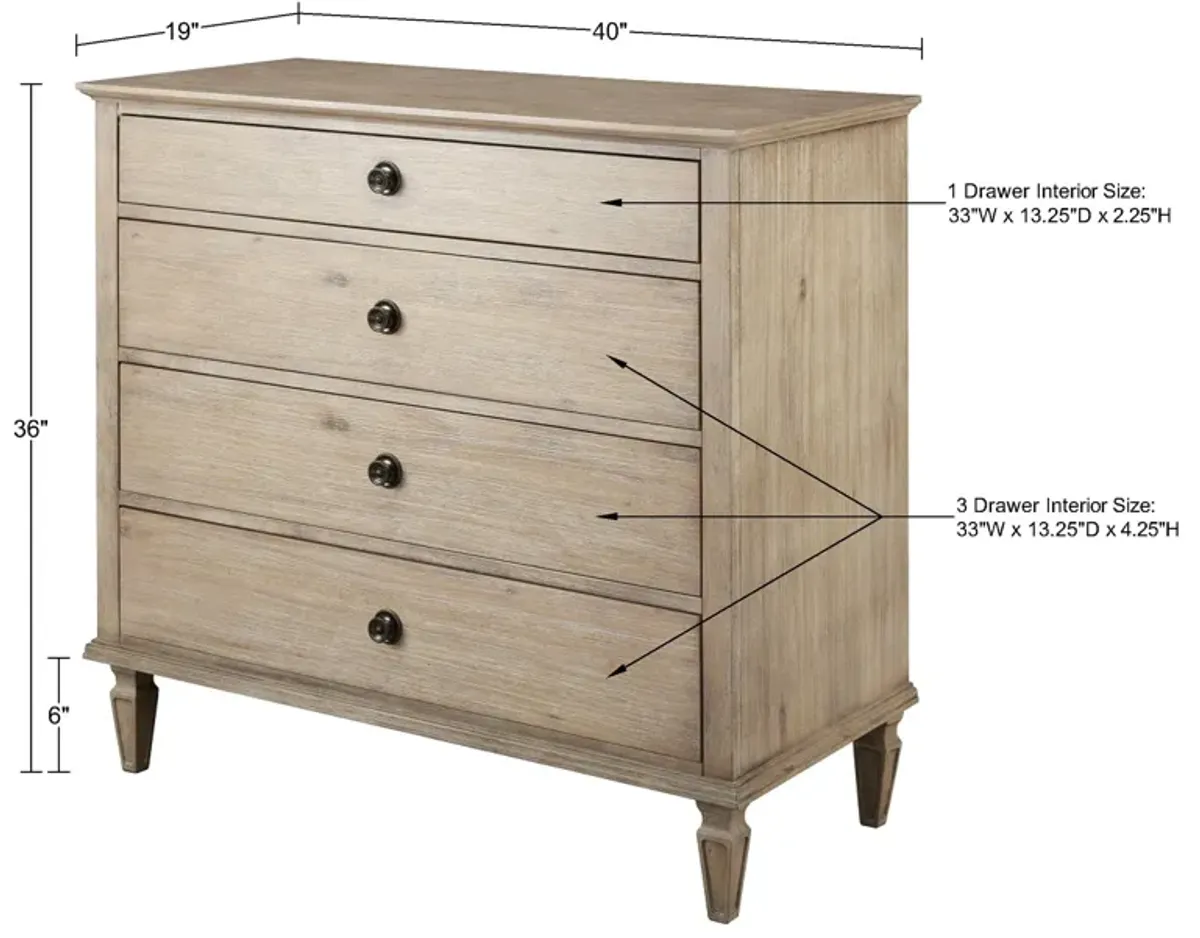 Madison Park Signature Victoria Light Natural Small Dresser