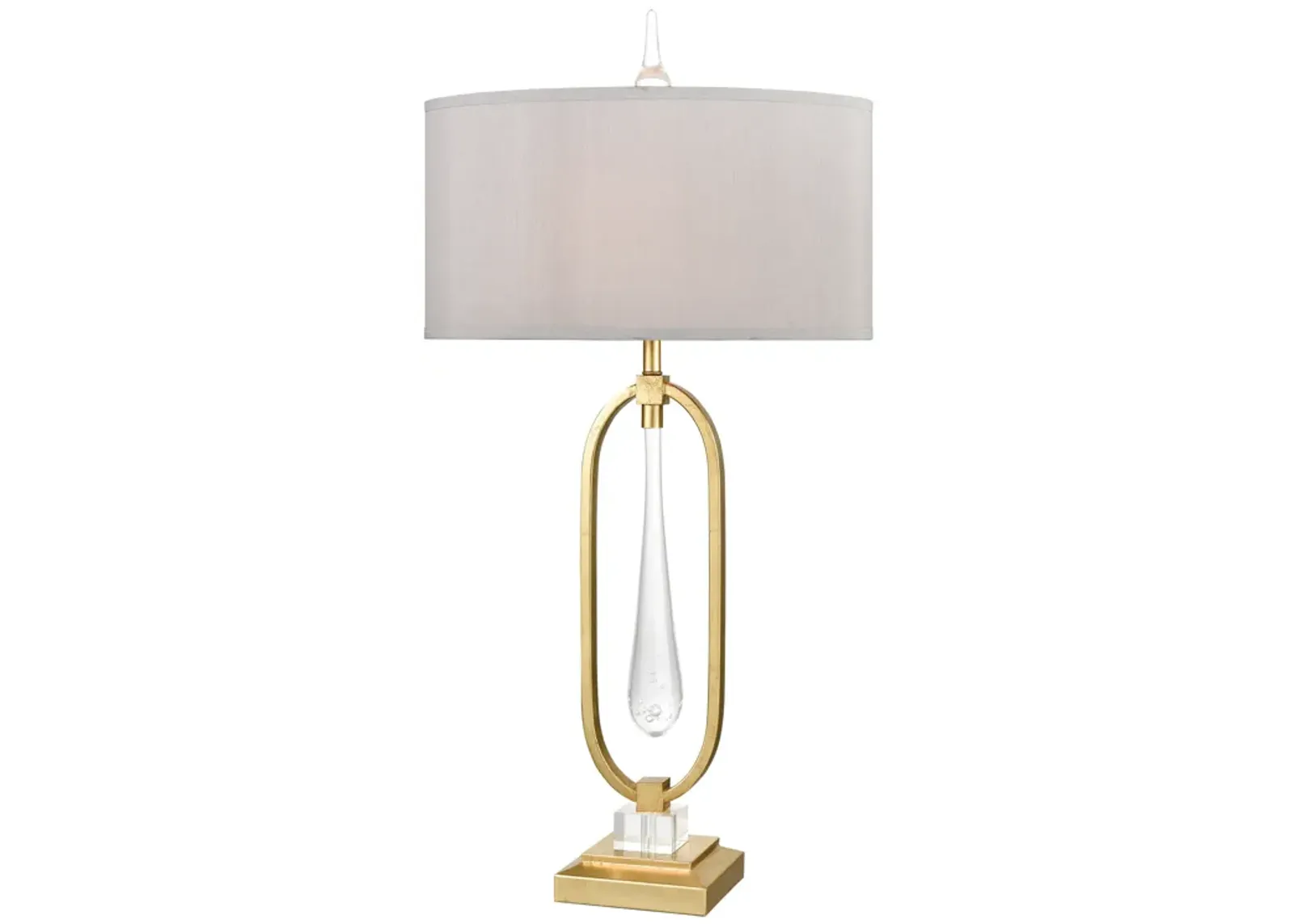 Spring Loaded 36'' High 1-Light Table Lamp - Gold Leaf - Includes LED Bulb