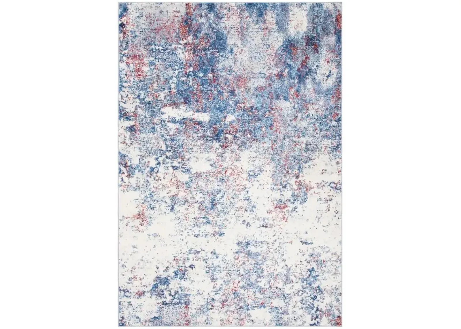 Brentwood 822 Navy / Red 8' X 10' Large Rectangle Powerloomed Rug