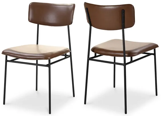 SAILOR DINING CHAIR DARK BROWN-SET OF TWO