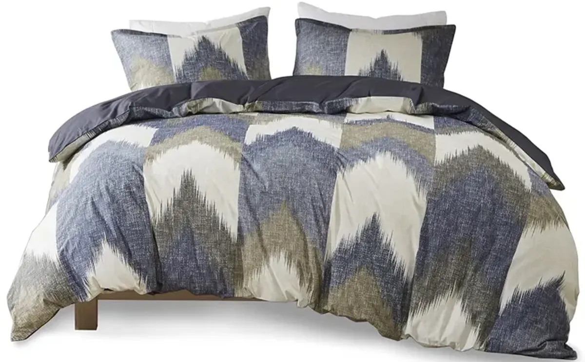 INK+IVY Alpine Navy 3 Piece Duvet Cover Mini Set