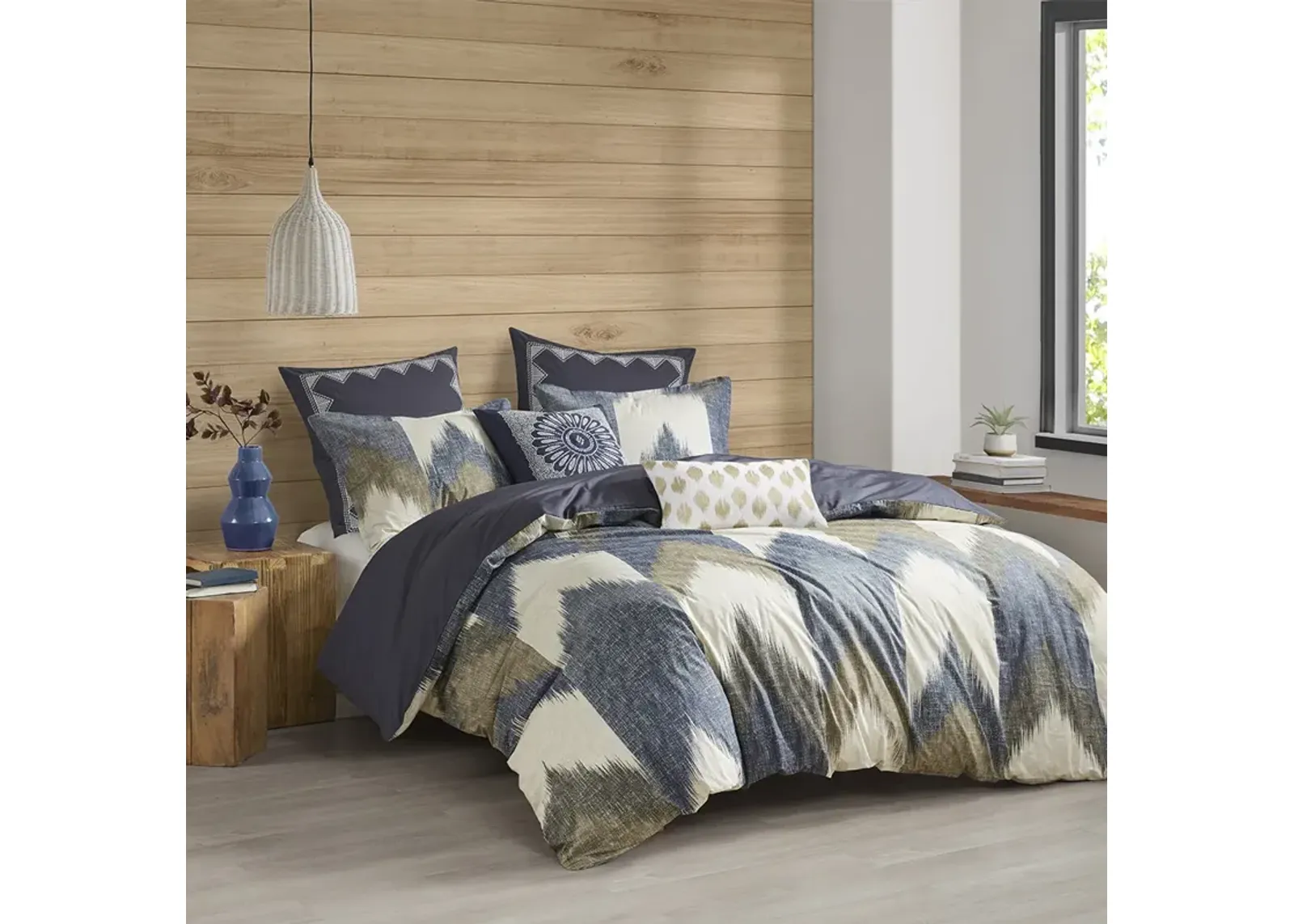 INK+IVY Alpine Navy 3 Piece Duvet Cover Mini Set