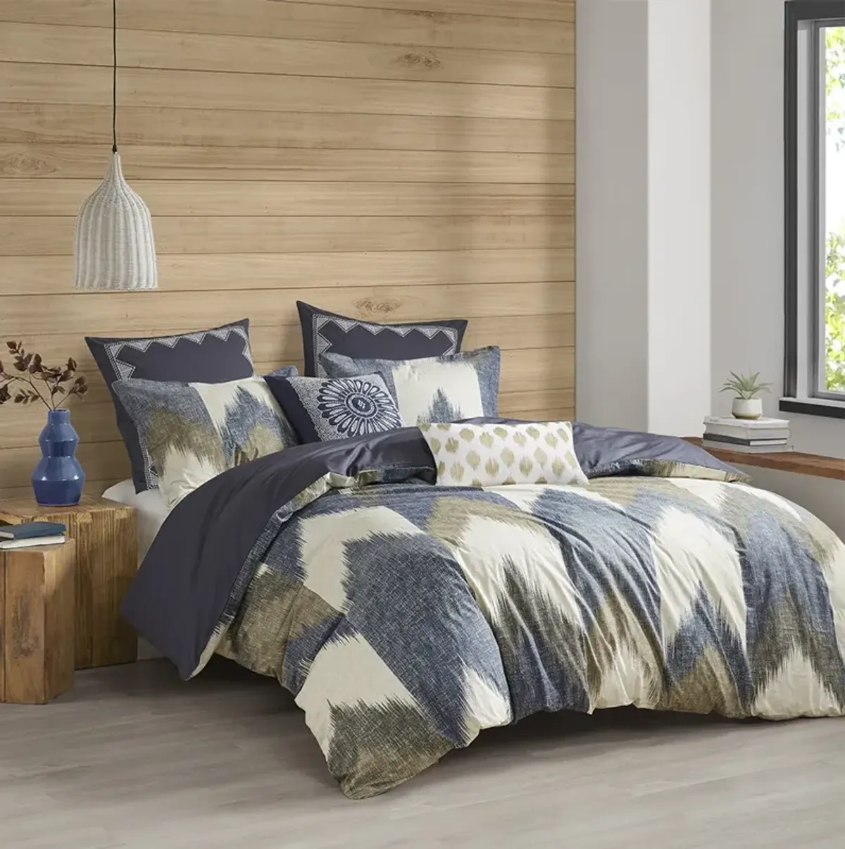 INK+IVY Alpine Navy 3 Piece Duvet Cover Mini Set