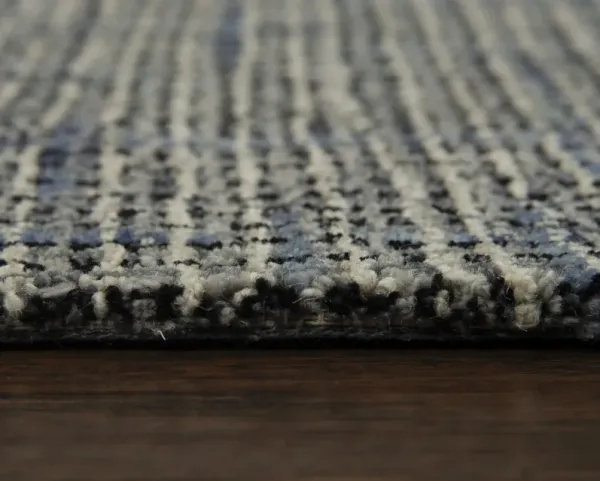Ironwood Blue Checked/Solid Wool 8'6" x 11'6" Rectangle Rug