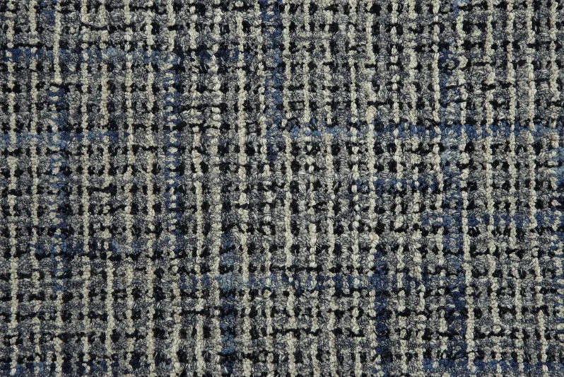 Ironwood Blue Checked/Solid Wool 8'6" x 11'6" Rectangle Rug