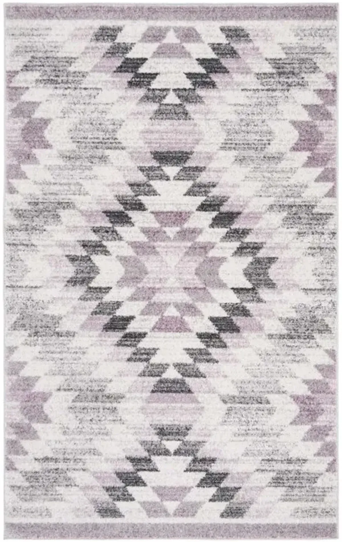 ADIRONDACK Contemporary Plum / Ivory 3' X 5' Powerloomed Rug